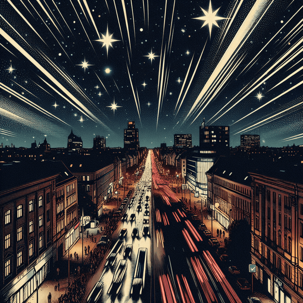 Nachtfotografie in urbanen Räumen: Lichtspuren und Sterne